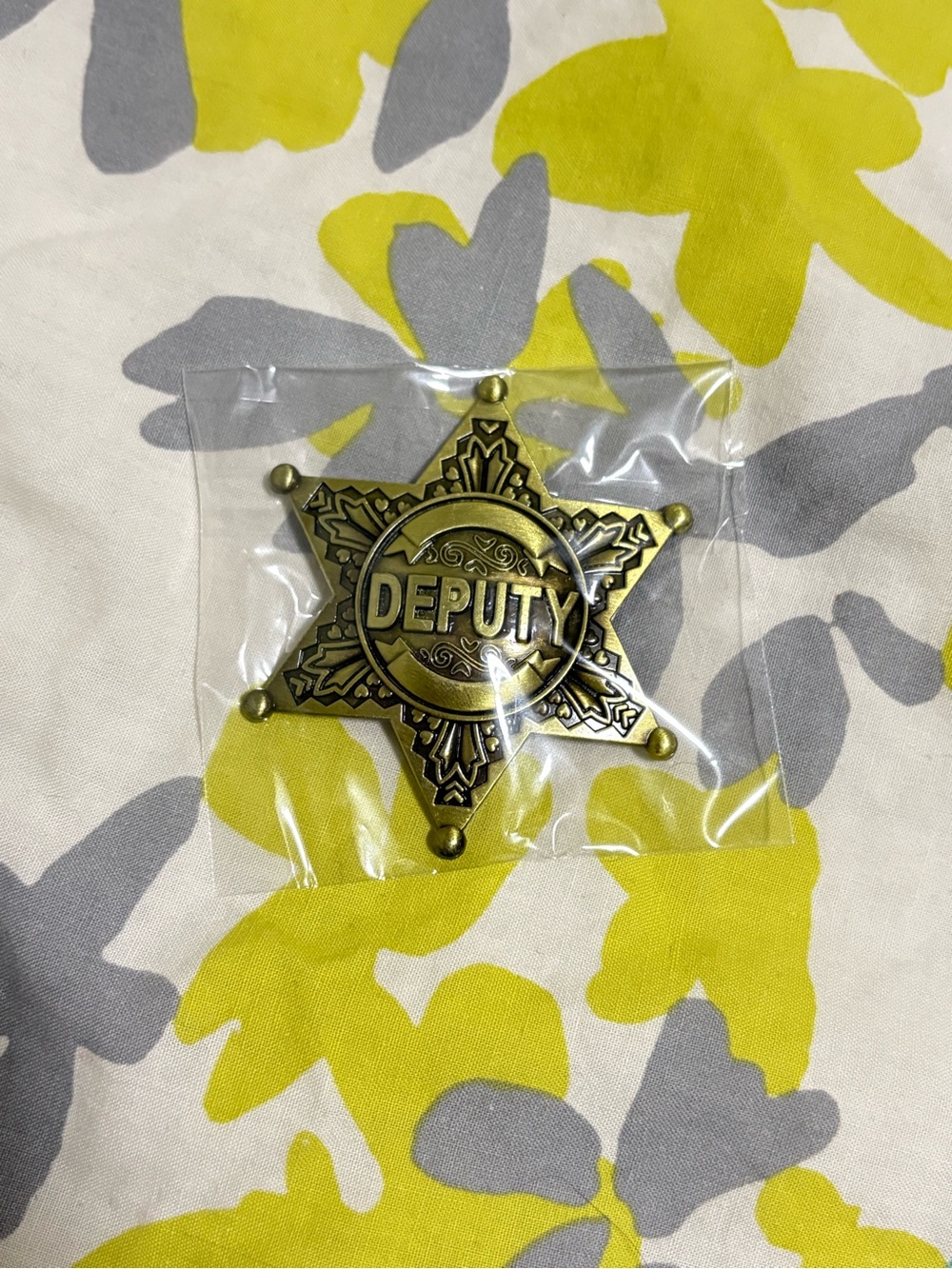 Deputy Star Badge Accent - Antique Gold Home Accent